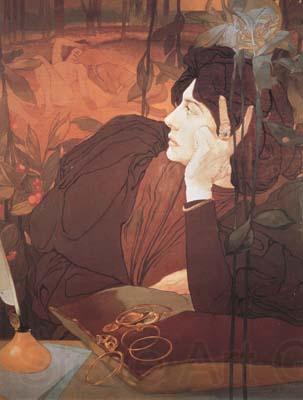 Georges de  Feure The Voice of Evil (mk19) Norge oil painting art